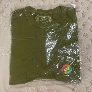 Big Bud Press Black Ringer T Shirt Green Sz XXS Made In LA Tagless